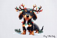 Christmas Dachshunds Clipart PNG Product Image 1