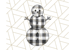 Patterned Snowman Silhouette PNG Clipart Product Image 2