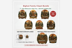 Bigfoot Family Clipart Bundle Product Image 6