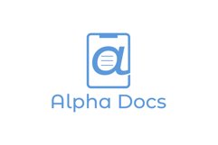 Alpha Document Logo Design Vector Product Image 1
