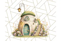 Whimsical Cottagecore Cottage PNG Clipart, Fairy House Png Product Image 2
