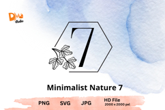 Minimalist Nature Monogram - Elegant Botanical Letter Design Product Image 1