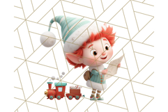 Christmas Train Ride PNG Clipart with Yeti and Elves Product Image 2