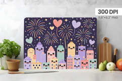 Happy New Year Cutting Board PNG Festive New Year's Eve 2026 Product Image 1