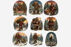 Bigfoot Christmas Clipart Bundle, Sasquatch Christmas PNG Product Image 4