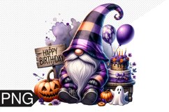 Halloween Gnome Sublimation, Birthday Gnome Clipart PNG Product Image 1