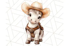 Cowboy Clipart PNG, Kid Western Country Graphic Product Image 2