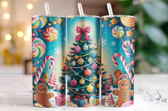 Merry Christmas Tree Tumbler Wrap | Christmas Wrap Product Image 1
