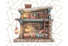 Cozy Cabin Critters Clipart PNG, Fall Animal Png Product Image 2