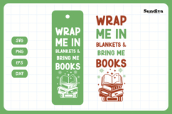 Christmas Bookmark Saying SVG For Book Lovers - Wrap Me In Product Image 3