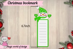 Christmas Bookmark SVG, Santa Claus ,Snowman svg Product Image 2