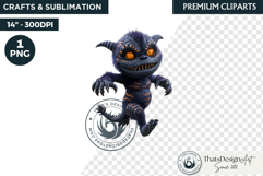 Halloween Little Monster Clipart Png, Spooky Cute Fantasy Product Image 1