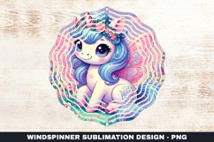 Unicorn Wind Spinner Sublimation Design Product Image 1