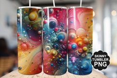 Colored Water Drops Tumbler Warp - Tumbler PNG Design Product Image 1