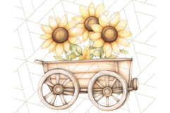 Rustic Sunflower Clipart, Soft Country Farmhouse Florals Png Product Image 2
