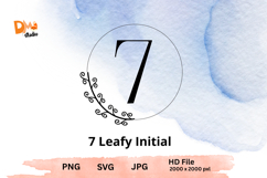 Leafy Initial Monogram - Nature Inspired Letters Product Image 1