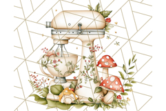 Cottagecore Kitchen Mixer, Apron PNG Clipart, Retro Floral Product Image 2