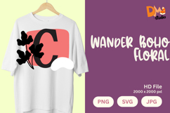 Wander Boho Floral Monogram Product Image 1