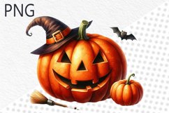 Halloween Pumpkins Sublimation - Clipart PNG Design Product Image 1