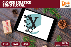 Clover Solstice Boho Floral Monogram Product Image 1