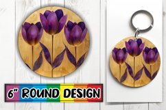 Petal Parade Sublimation Options - Keychain &amp; Car Coaster Product Image 1