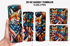 Skinny Tumbler 20oz Wrap Design,4th of july Tumbler PNG Product Image 1