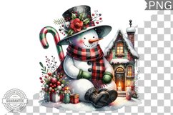 Christmas Snowman Sublimation - Clipart PNG Bundle Product Image 6