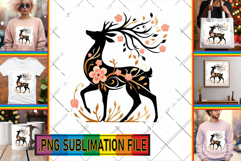 Sweet TOTE BAG Ideas PNG, Flower Animals Product Image 1