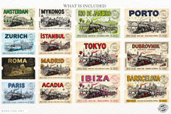 Old Train Travel PNG illustrations Product Image 4