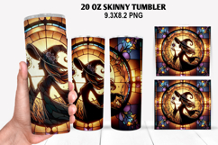 Witch Skinny Tumbler 20oz Wrap Design, Halloween Tumbler PNG Product Image 1