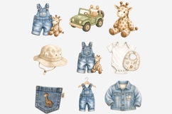 Safari Baby Denim Clipart Bundle Product Image 4