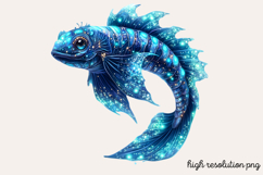Bioluminescent Sea Animal Clipart PNG Product Image 1