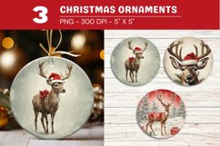 rounded christmas ornament deer Product Image 1