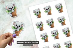Cute koala sticker, cartoon koala sticker png Product Image 1