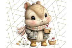 Thanksgiving Woodland Animals Clipart PNG Product Image 2