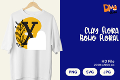 Clay Flora Boho Floral Monogram Product Image 1
