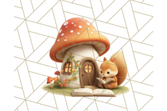 Whimsical Woodland Animal Village PNG Clipart Fantasy Forest Product Image 2