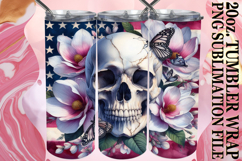 Whimsical nights 20oz tumbler wrap, Skull USA Product Image 1