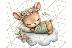 Woodland Nursery Baby Animals Clipart, Cute Animals Png Product Image 2