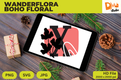 Wanderflora Boho Floral Monogram Product Image 1