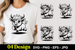 Cute Resting Cow SVG PNG Product Image 1