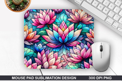 Flowers Mouse Pad Sublimation, Summer Mouse Pad PNG Product Image 1