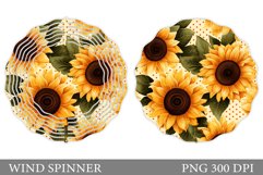 Sunflowers Wind Spinner. Flowers Wind Spinner Sublimation Product Image 1