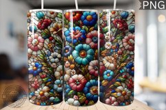 Embroidered Flowers Tumbler Wrap - High Quality 300 Dpi Product Image 1