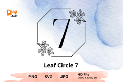Leaf Circle Monogram - Elegant Botanical Letter JPG|PNG|SVG Product Image 1