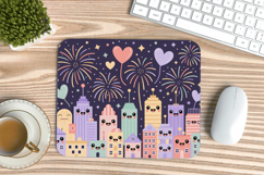 Happy New Year PNG Mouse Pad,Festive New Year's Eve 2026 PNG Product Image 1