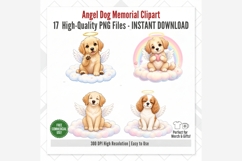 Angel Dog Memorial Clipart | 17 PNG Rainbow Bridge Dog Angel Product Image 9