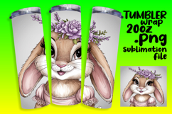 FRESH 20oz Tumbler PNG Design , Cute Bunny Product Image 1