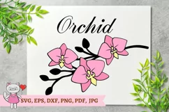 Orchid Flower SVG cut file, orchid silhouette, for cricut Product Image 4