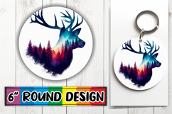 Joyful Circle Coasters Sublimation, Animals Art Product Image 1